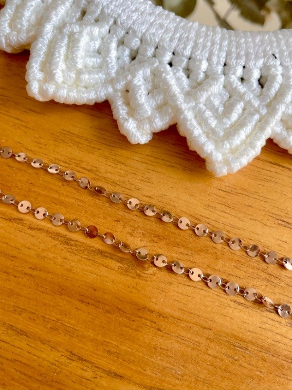 Gargantilla Moneditas Acero Rose -SIN CAMBIO-